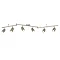 Searchlight Samson Satin Silver 6 Light LED Split-Bar Spotlights - 6606SS Large Image