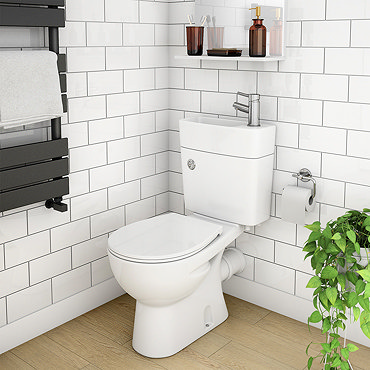 Seattle Combined Two-In-One Wash Basin + Toilet  Profile Large Image