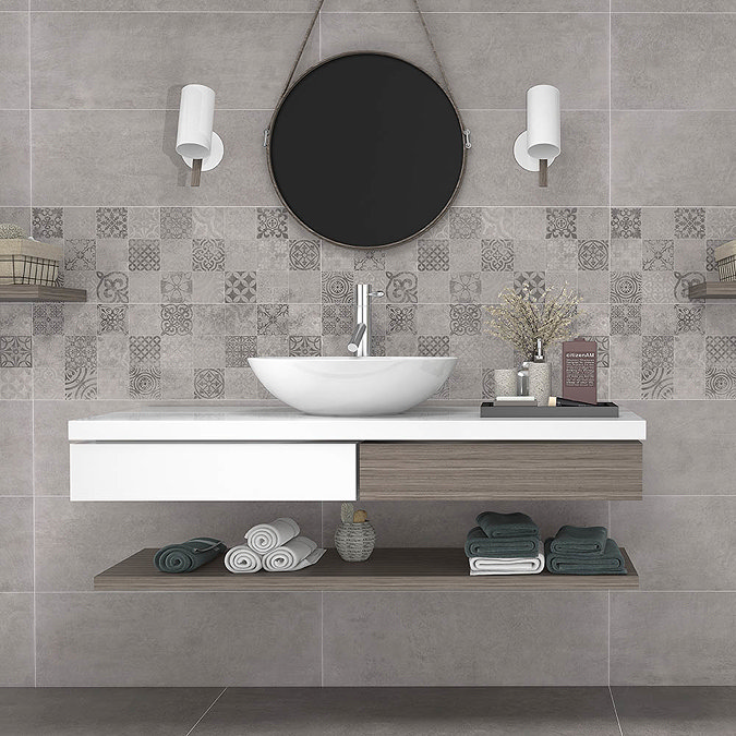 Sedan Beige Stone Effect Wall Tiles - 300 x 900mm Feature Large Image