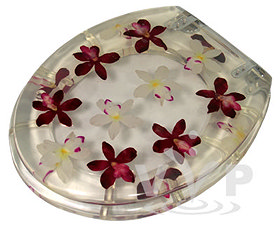 See-Thru Flower Design Toilet Seat Large Image