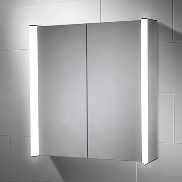 Sensio Aspen Diffused Double LED Mirror Cabinet with Shaving Socket - SE30816C0  Profile Large Image