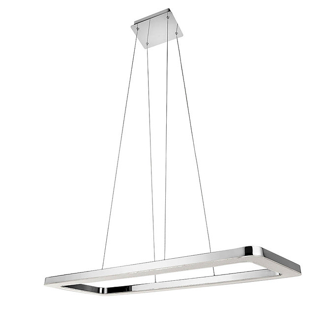 Sensio Bellatrix Rectangular Crushed Crystal Pendant Light - SE32001W0  Profile Large Image