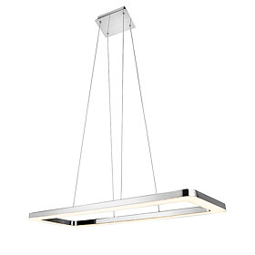 Sensio Bellatrix Rectangular Crushed Crystal Pendant Light - SE32001W0 Large Image