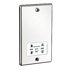 Sensio Dual Voltage Shaver Socket - Chrome - SE3014200 Large Image