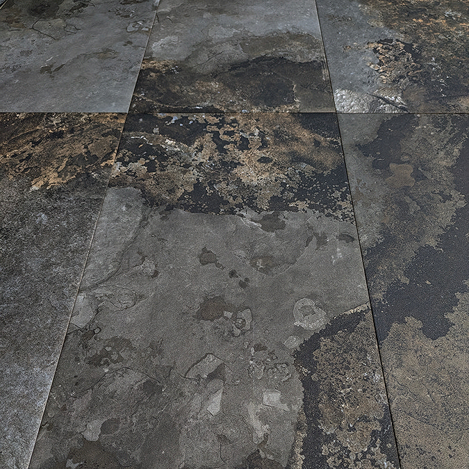 Serrania Black Stone Effect Wall and Floor Tiles - 303 x 613mm