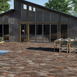 Serrania Brown Stone Effect Wall and Floor Tiles - 303 x 613mm