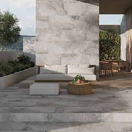 Serrania White Stone Effect Wall and Floor Tiles - 303 x 613mm