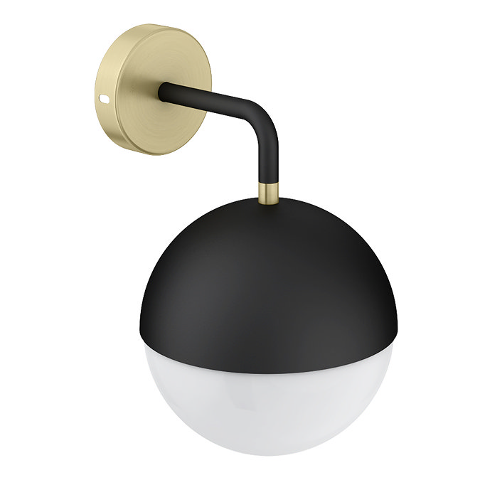 Set of 2 Gatsby Wall Mounted Light Matt Black & Brushed Brass