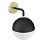 Set of 2 Gatsby Wall Mounted Light Matt Black & Brushed Brass