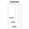 Set of 2 White & Mocha Cotton Bath Sheets (70 x 130cm)