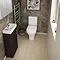 Milan Compact Floor Standing Basin Vanity Unit - Ebony (W400 x D222mm)  Profile Large Image