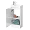 Milan Small Floor Standing Vanity Basin Unit - Gloss White (W400 x D222mm)  Feature Large Image