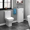Milan Small Floor Standing Vanity Basin Unit - Gloss White (W400 x D222mm)  Standard Large Image