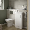 Milan Small Floor Standing Vanity Basin Unit - Gloss White (W400 x D222mm)