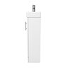 Milan Small Floor Standing Vanity Basin Unit - Gloss White (W400 x D222mm)  additional Large Image
