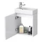 Milan Modern Wall Hung Basin Vanity Unit - Gloss White (W400 x D222mm)  Feature Large Image