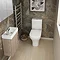 Milan Compact Wall Hung Basin Vanity Unit - Light Oak (W400 x D222mm) Profile Large Image