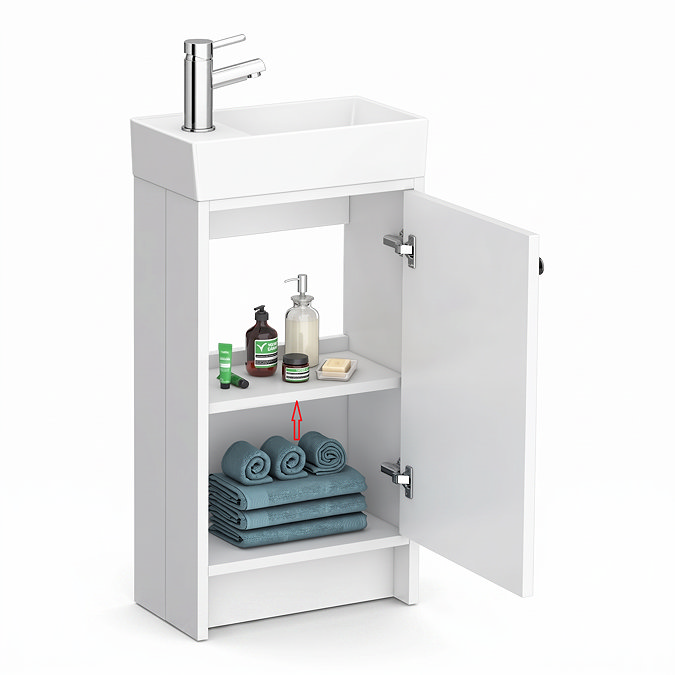 Shelf for Bromley 400mm White Cloakroom Vanity Unit