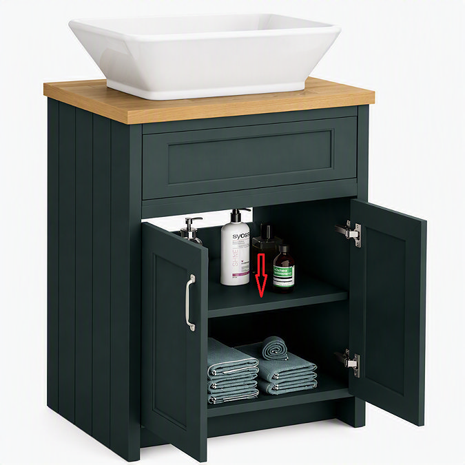 Shelf for Chatsworth 590mm Traditional Green Vanity Unit