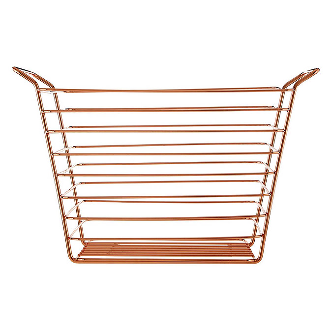 Shine Copper Plated Wire Basket  Profile Large Image