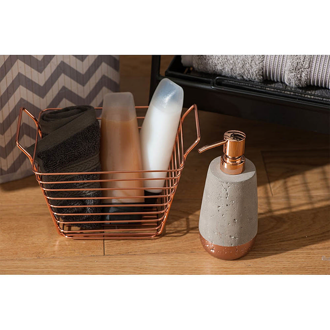Shine Copper Plated Wire Basket  Standard Large Image