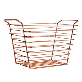 Shine Copper Plated Wire Basket Medium Image