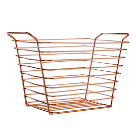 Shine Copper Plated Wire Basket Large Image