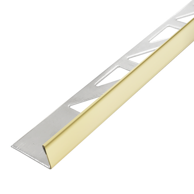 Shiny Gold 10mm L-Shape Metal Tile Trim