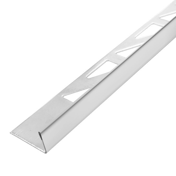 Shiny Silver 12.5mm L-Shape Metal Tile Trim