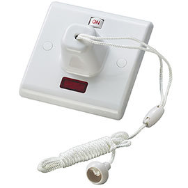Shower Pull Cord White Medium Image