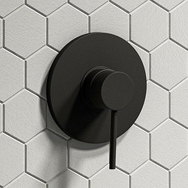 Black shower valve