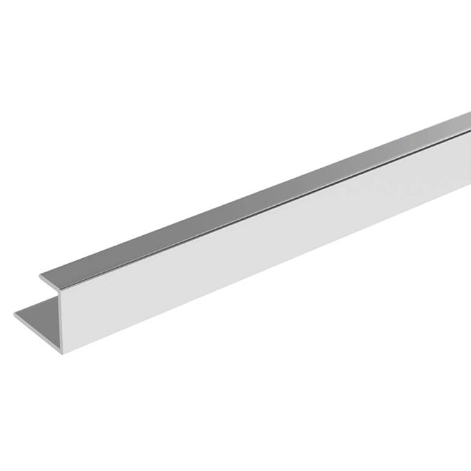 Showerwall End Trim - Bright Silver