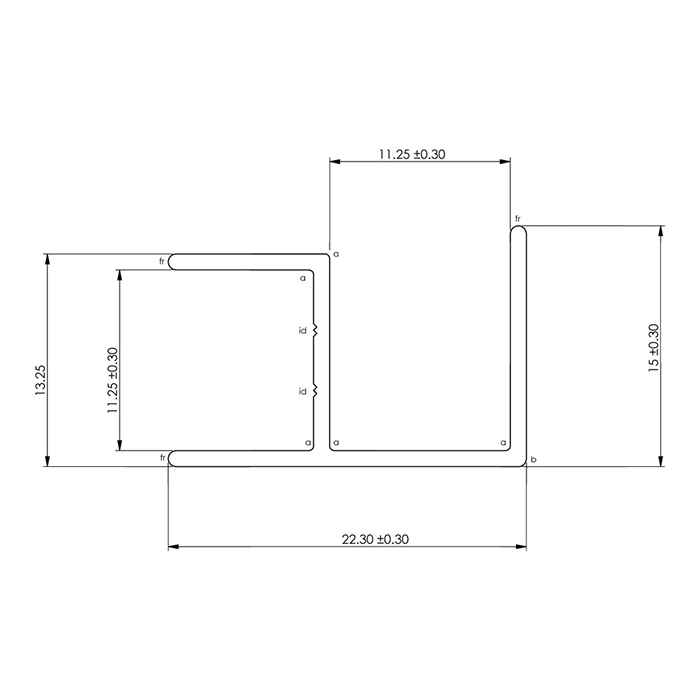 Showerwall External Corner Trim - Satin Silver