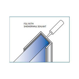 Showerwall - End "U" Fixing Trim - 5 Colour Options Medium Image