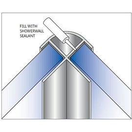 Showerwall - External Corner Fixing Trim - 5 Colour Options Medium Image