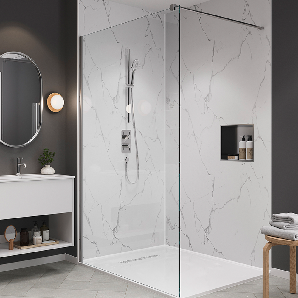 Showerwall Carrara Marble 2440mm Waterproof Decorative Wall Panel