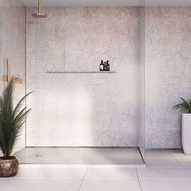 Showerwall Gold Slate Gloss Waterproof Decorative Wall Panel Medium Image