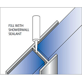 Showerwall - "H" Join Fixing Trim - 5 Colour Options Large Image