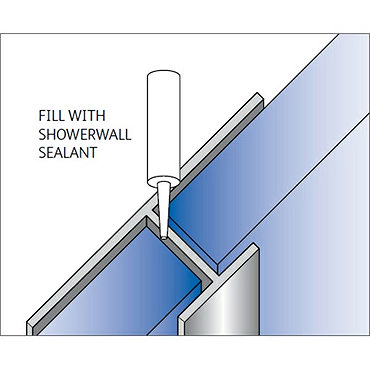 Showerwall - "H" Join Fixing Trim - 5 Colour Options Profile Large Image