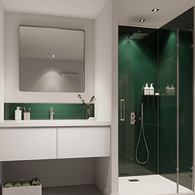 Showerwall Compact Bathroom Wall Panel 2440 x 1220mm - Hunter Green