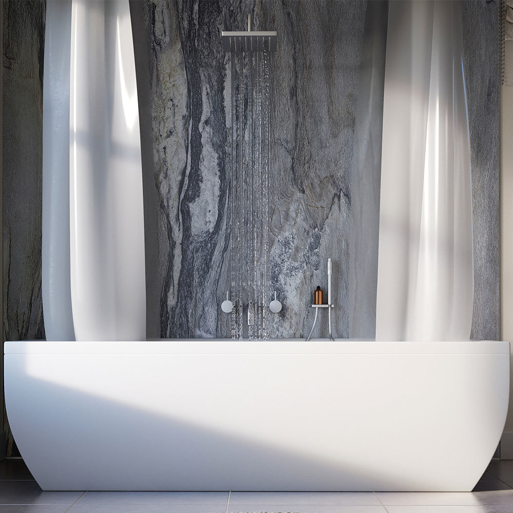 Showerwall Volterra Gloss Waterproof Decorative Wall Panel at Victorian