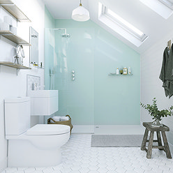 Showerwall Aqua Ice Waterproof Decorative Wall Panel - Various Size Options Large Image