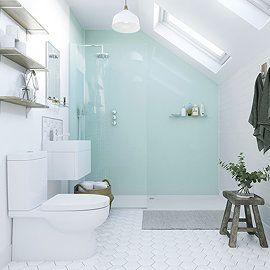 Showerwall Aqua Ice Waterproof Decorative Wall Panel - Various Size Options Large Image