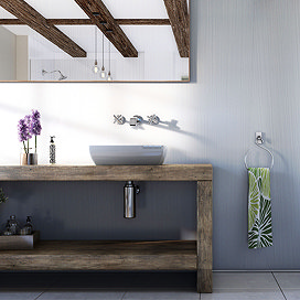 Showerwall Linea White Waterproof Decorative Wall Panel - Various Size Options Large Image