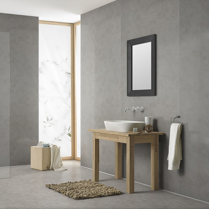 Showerwall Pearl Grey Waterproof Decorative Wall Panel - Various Size Options Profile Large Image