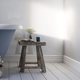 Showerwall Pearlescent White Waterproof Decorative Wall Panel - Various Size Options Large Image