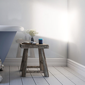 Showerwall Pearlescent White Waterproof Decorative Wall Panel - Various Size Options Large Image