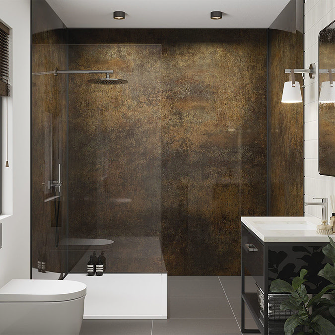 Showerwall Urban Gloss Waterproof Decorative Wall Panel - Various Size Options Large Image