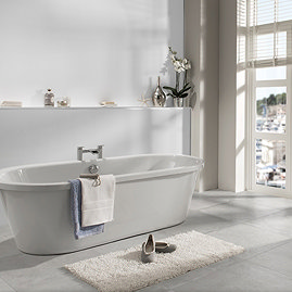 Showerwall White Gloss Waterproof Decorative Wall Panel - Various Size Options Large Image