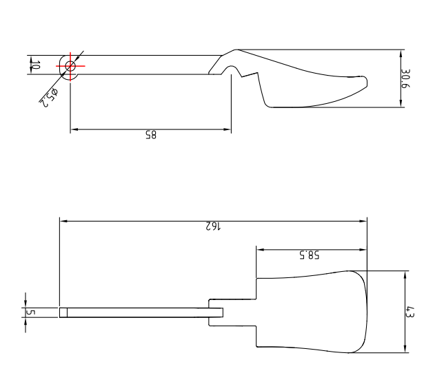 Side Action Chrome Cistern Lever – ME9129
